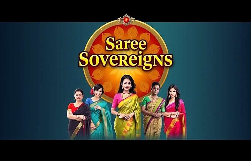 Saree Sovereigns game cover featuring colorful traditional Indian sarees from different regions