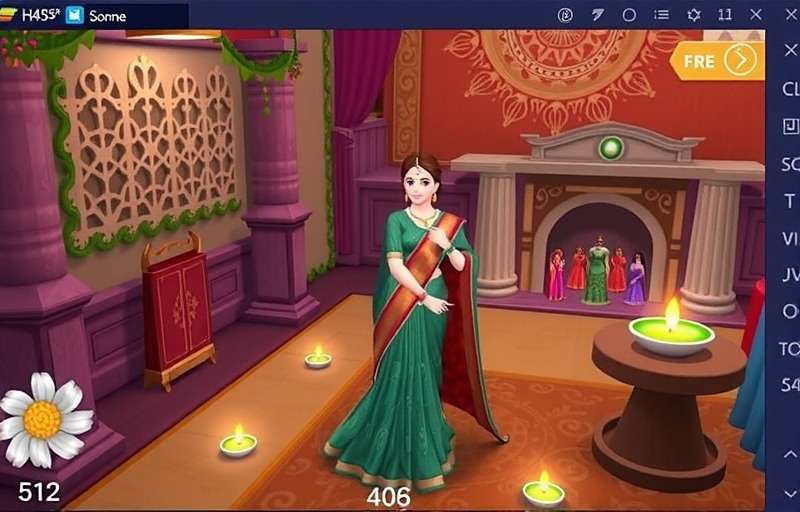 Saree Sovereigns in-game Diwali event featuring special festival sarees and decorations